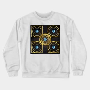 Gold squares and Circles Crewneck Sweatshirt